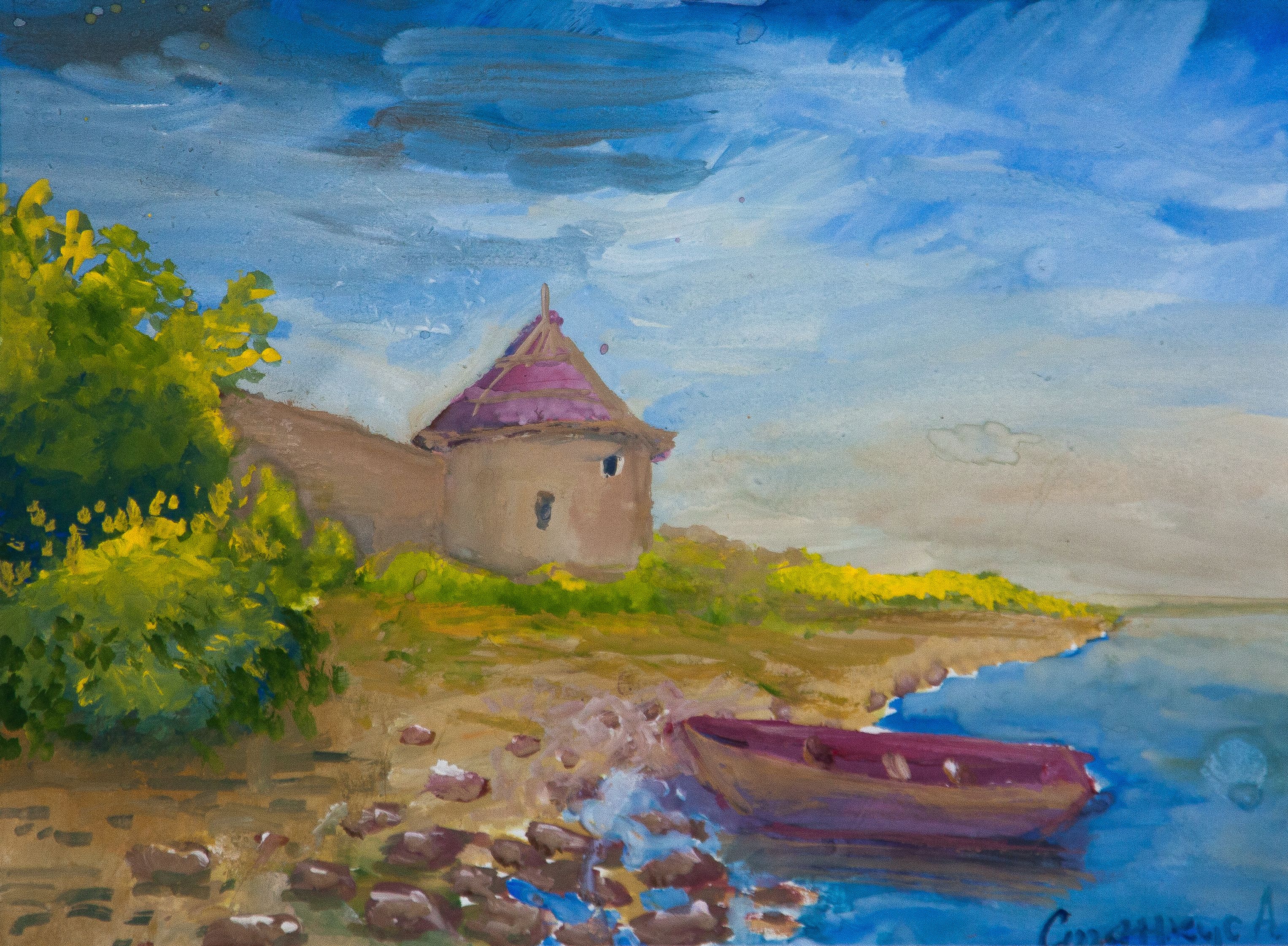 "Вид на королевскую башню", Станкус Анастасия (11 лет), преп. О. Д. Гоголева
