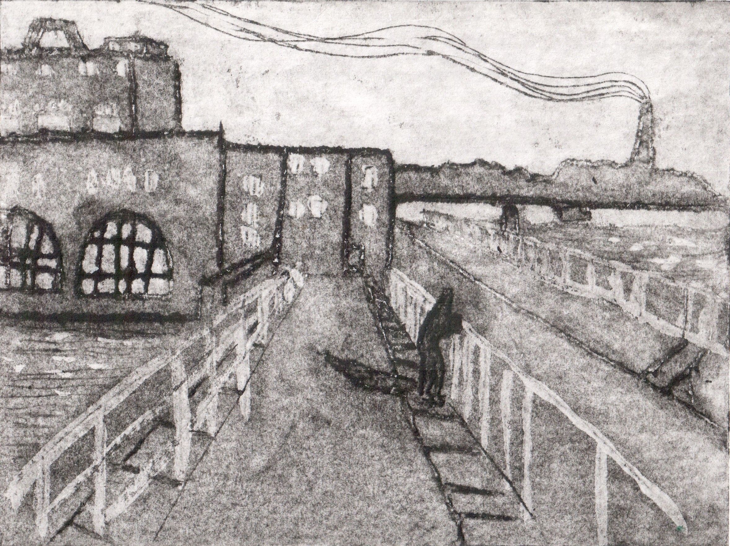 "На плотине ГЭС", Журковский Арсения (13 лет), преп. Воронова В. В.