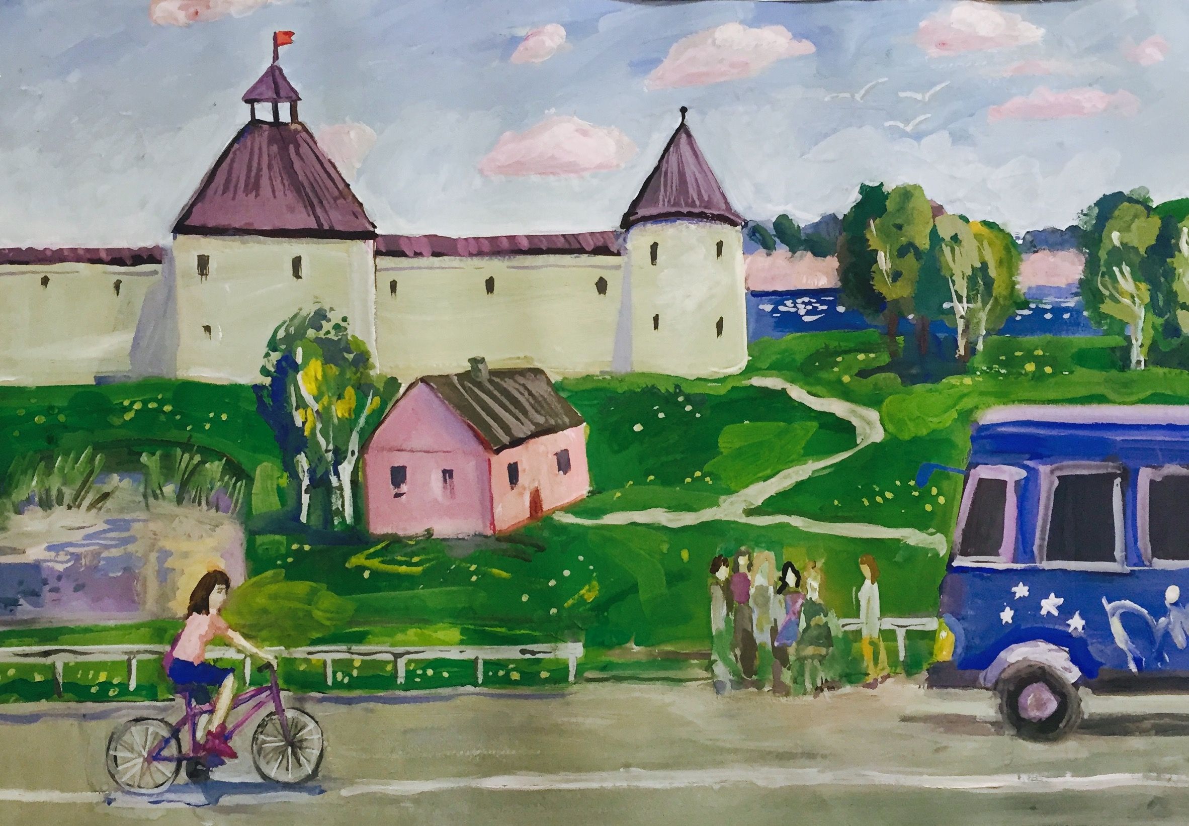 "Экскурсия в старую ладогу", Иванова Виктория (14 лет), преп. Л. С. Мельниченко